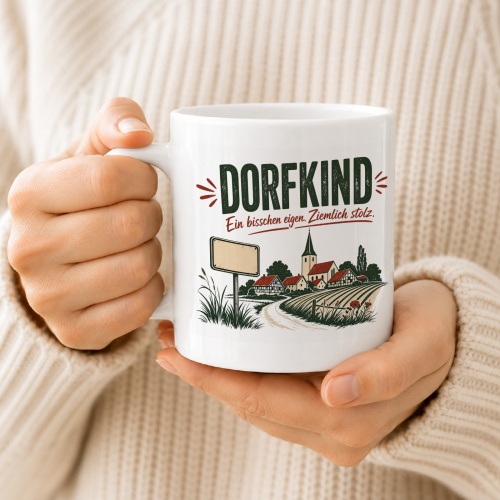 Tasse »Dorfkind Ein bisschen eigen. Ziemlich stolz.«