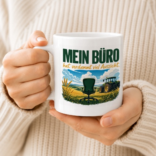Tasse »Mein Büro hat verdammt viel Aussicht.«