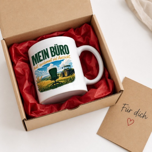 Tasse »Mein Büro hat verdammt viel Aussicht.«