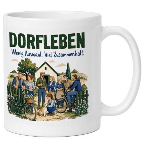 Tasse »Dorfleben Wenig Auswahl. Viel...