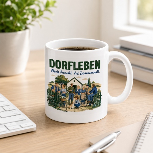 Tasse »Dorfleben Wenig Auswahl. Viel...