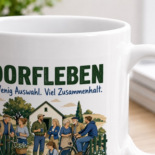 Tasse »Dorfleben Wenig Auswahl. Viel Zusammenhalt.«