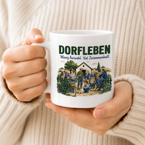 Tasse »Dorfleben Wenig Auswahl. Viel Zusammenhalt.«