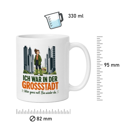 Tasse »Ich war in der Großstadt«