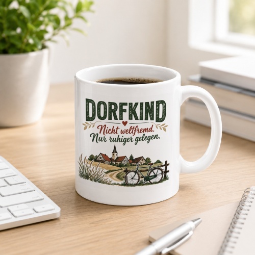 Tasse »Dorfkind Nicht weltfremd. Nur ruhiger...