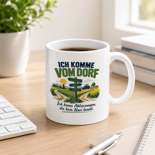 Tasse »Ich komme vom Dorf«