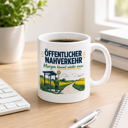 Tasse »Öffentlicher Nahverkehr Morgen kommt...