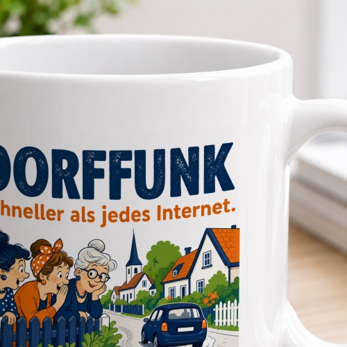 Tasse »Dorffunk Schneller als jedes Internet.«