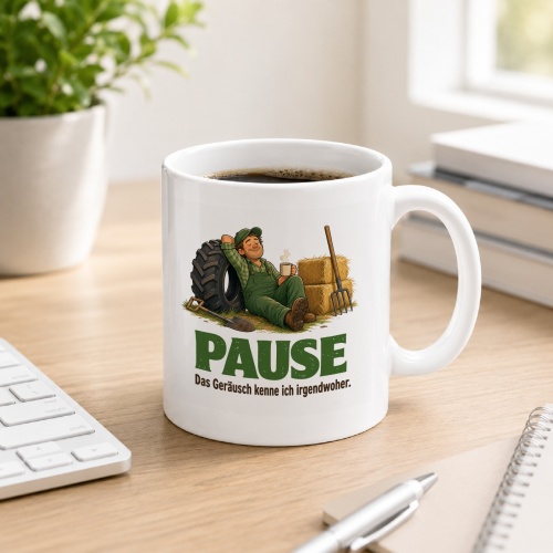 Tasse »Pause Das Geräusch kenne ich...