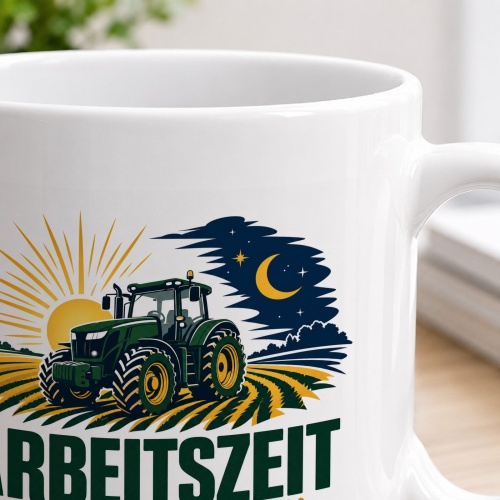 Tasse »Arbeitszeit von hell bis fertig.«