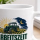 Tasse »Arbeitszeit von hell bis fertig.«
