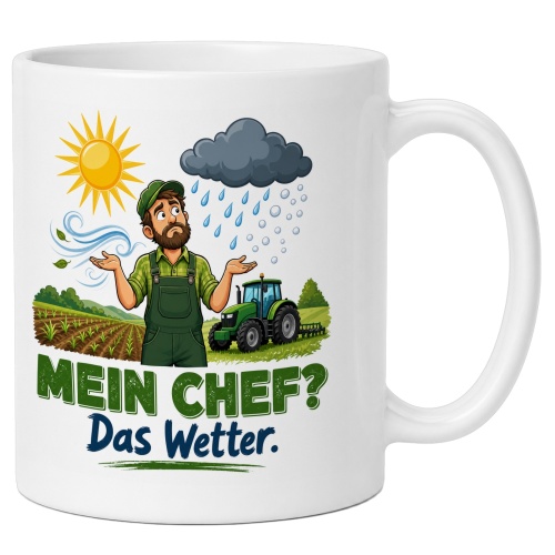 Tasse »Mein Chef? Das Wetter.«