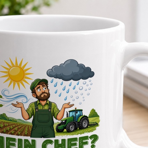 Tasse »Mein Chef? Das Wetter.«