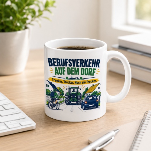 Tasse »Berufsverkehr auf dem Dorfe«