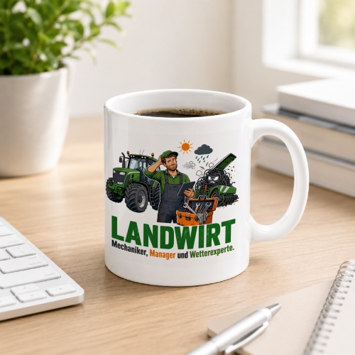 Tasse »Landwirt Mechaniker, Manager und...