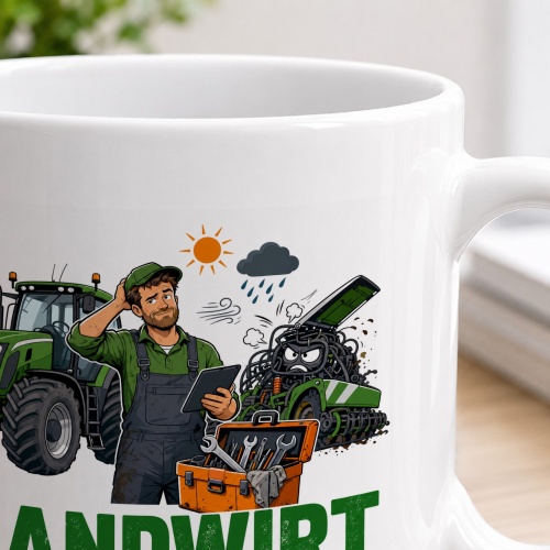 Tasse »Landwirt Mechaniker, Manager und Wetterexperte.«