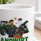 Tasse »Landwirt Mechaniker, Manager und Wetterexperte.«