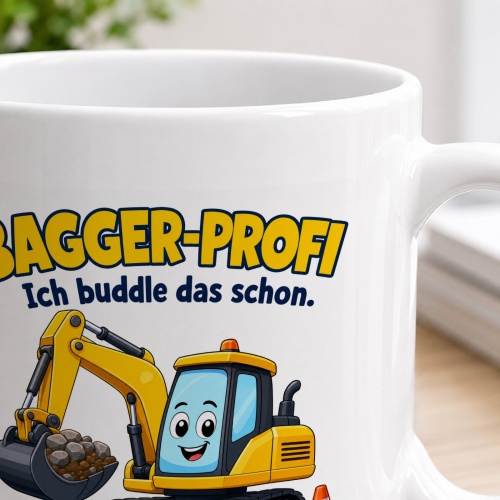Tasse »Bagger-Profi Ich buddle das schon.«