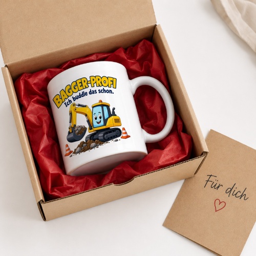 Tasse »Bagger-Profi Ich buddle das schon.«
