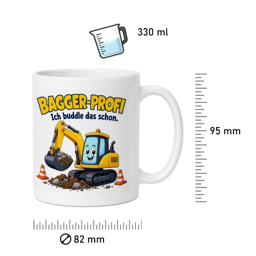 Tasse »Bagger-Profi Ich buddle das schon.«