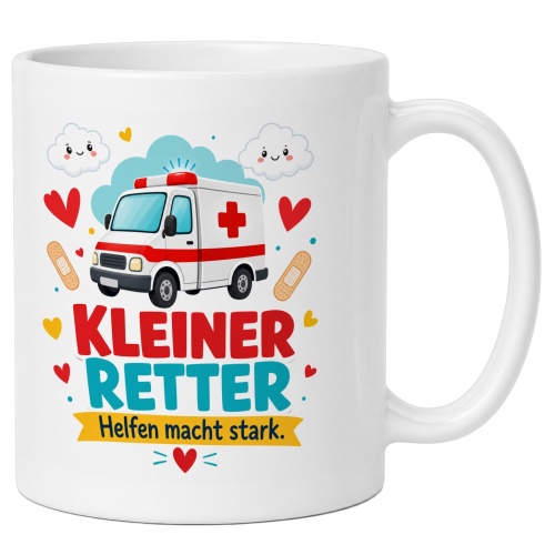 Tasse »Kleiner Retter Helfen macht stark.«