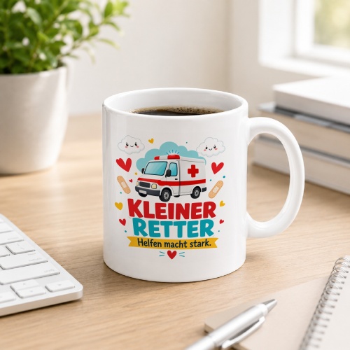 Tasse »Kleiner Retter Helfen macht stark.«