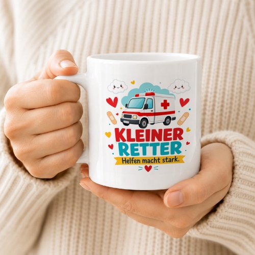 Tasse »Kleiner Retter Helfen macht stark.«