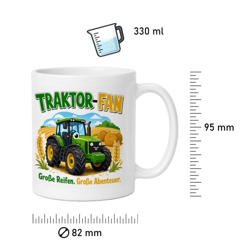 Tasse »Traktor-Fan Große Reifen. Große Abenteuer.«