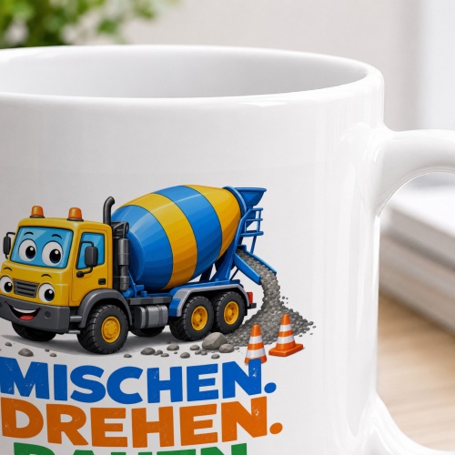 Tasse »Mischen. Drehen. Bauen.«