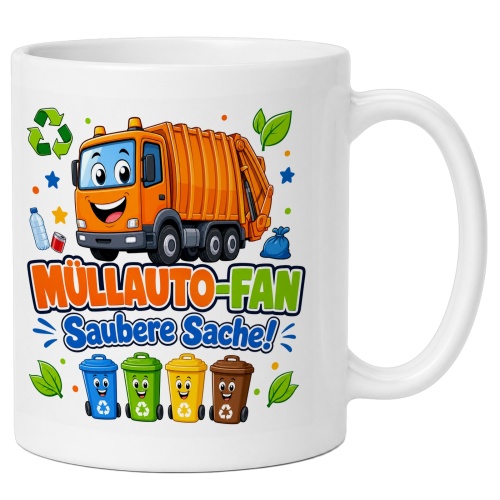 Tasse »Müllauto-Fan Saubere Sache!«