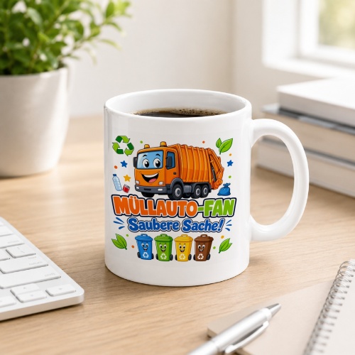 Tasse »Müllauto-Fan Saubere Sache!«