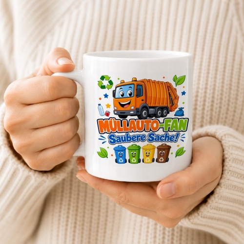 Tasse »Müllauto-Fan Saubere Sache!«