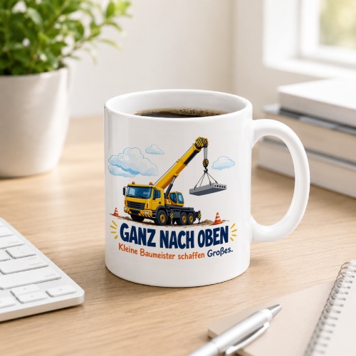 Tasse »Ganz nach oben Kleine Baumeister schaffen...