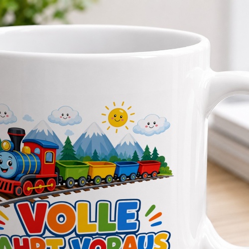 Tasse »Volle Fahrt voraus Mein Zug kennt jedes Abenteuer.«