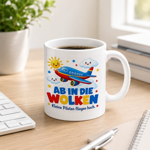 Tasse »Ab in die Wolken Kleine Piloten fliegen...