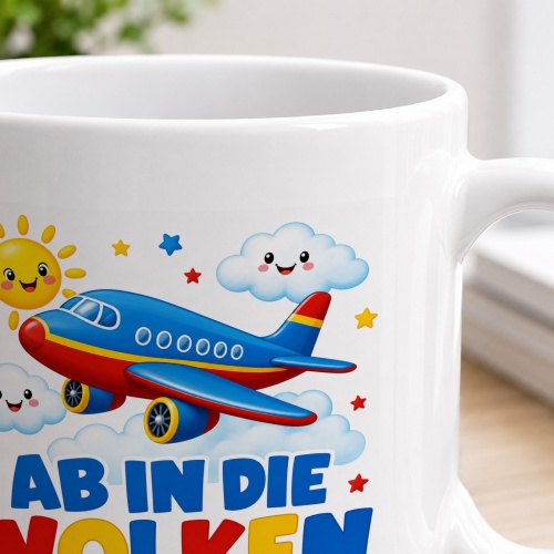 Tasse »Ab in die Wolken Kleine Piloten fliegen hoch.«