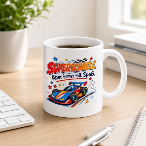 Tasse »Superschnell aber immer mit Spaß.«