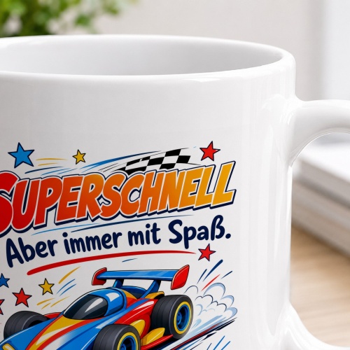 Tasse »Superschnell aber immer mit Spaß.«
