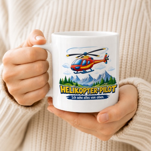 Tasse »Helikopter-Pilot Ich sehe alles von oben.«