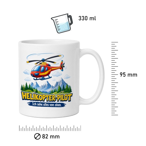 Tasse »Helikopter-Pilot Ich sehe alles von oben.«