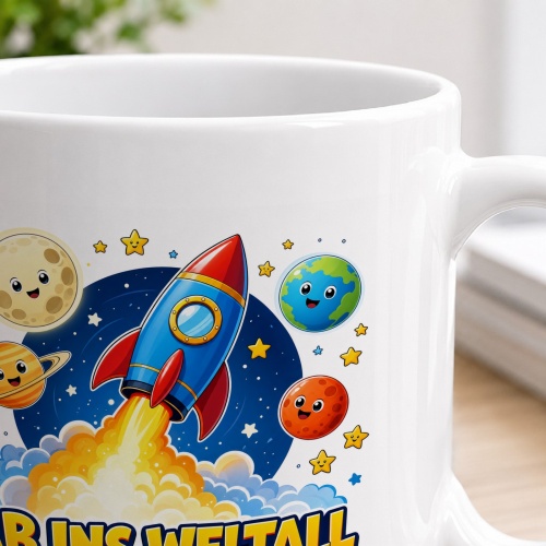 Tasse »Ab ins Weltall Kleine Entdecker fliegen weiter«