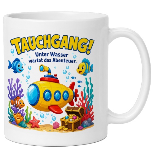 Tasse »Tauchen! Unter Wasser wartet das...