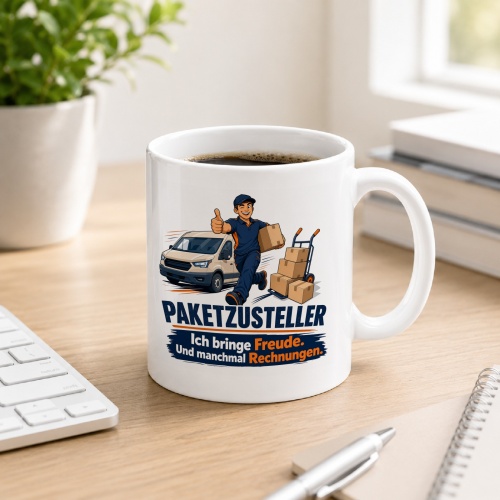 Tasse »Paketzusteller Ich bringe Freude. Und...