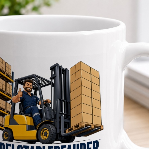 Tasse »Gabelstaplerfahrer Hochstapeln gehört zum Beruf.«