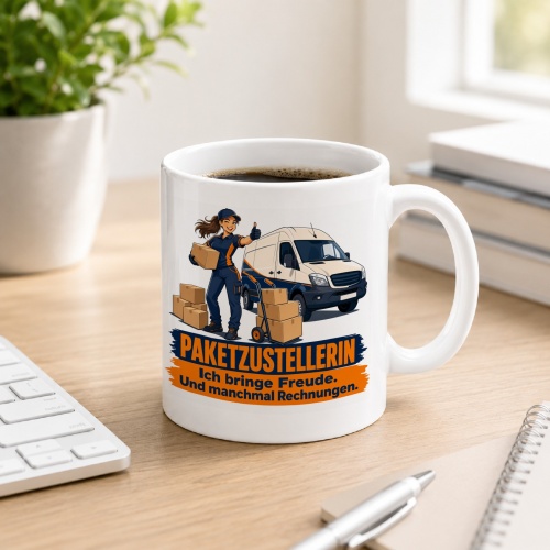 Tasse »Paketzustellerin«