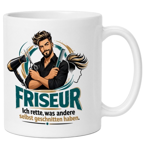 Tasse »Ich rette, was andere selbst geschnitten...