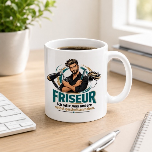 Tasse »Ich rette, was andere selbst geschnitten haben.«