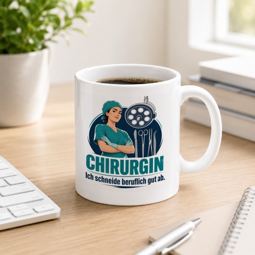Tasse »Chirurgin Ich schneide beruflich gut ab.«