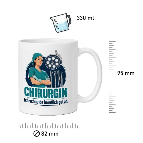 Tasse »Chirurgin Ich schneide beruflich gut ab.«
