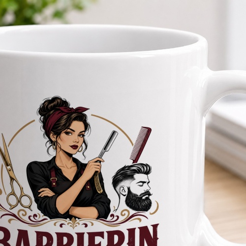 Tasse »Barbierin Ich kürze Bärte, nicht Gespräche.«